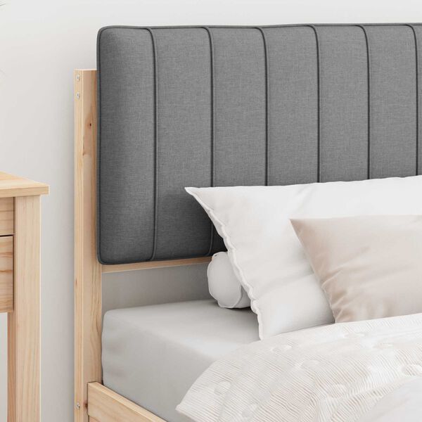 vidaXL R&aacute;m postele s čal&uacute;nen&yacute;m čelom Svetlosiv&aacute; 100 x 200 cm