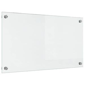 vidaXL Kuchynský backsplash Priehľadná 70 x 40 cm tvrdené sklo