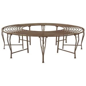 vidaXL Stromov&aacute; lavička 8-Počet miest &Oslash; 160 x 44 cm Oceľ Antik hned&aacute;