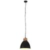 vidaXL Industri&aacute;lna z&aacute;vesn&aacute; lampa čierna železo a mas&iacute;vne drevo 46 cm E27