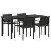 vidaXL Z&aacute;hradn&yacute; n&aacute;bytok 5 pcs Čierna a antracit 160 x 80 x 73 cm