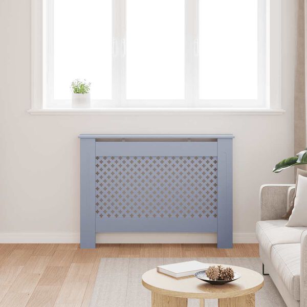 vidaXL Kryt na radi&aacute;tor antracitov&yacute; 112x19x81,5 cm MDF