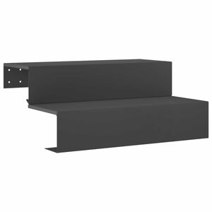 vidaXL 2-stupňov&eacute; z&aacute;hradn&eacute; schody 80,5 x 56,5 x 34 cm Oceľ Čierna