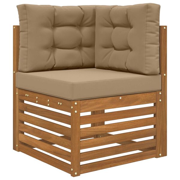 vidaXL Vank&uacute;&scaron; na vonkaj&scaron;iu pohovku 3 pcs Sivohned&aacute; Polyester