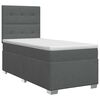 vidaXL Posteľ boxspring s matracom Tmavosiv&aacute; 80 x 200 cm L&aacute;tka