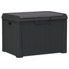 vidaXL Z&aacute;hradn&yacute; &uacute;ložn&yacute; box s podsed&aacute;kom antracitov&yacute; 125 l PP