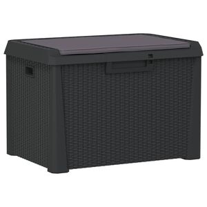 vidaXL Z&aacute;hradn&yacute; &uacute;ložn&yacute; box s podsed&aacute;kom antracitov&yacute; 125 l PP