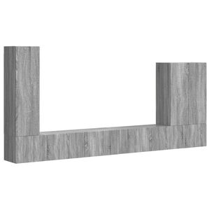vidaXL Sada n&aacute;stenn&eacute;ho kabinetu na TV N&aacute;stenn&yacute; 6 pcs Siv&yacute; Sonoma