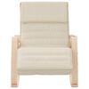 vidaXL Hojdacie kreslo krémové látkové