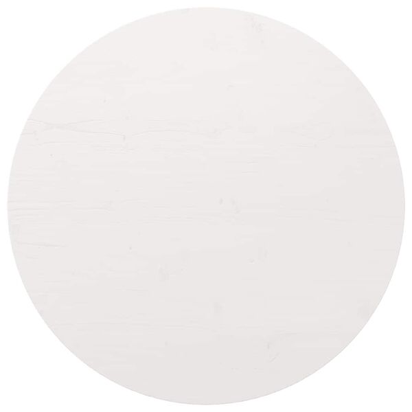 vidaXL Stolová doska biela Ø90x2,5 cm masívna borovica
