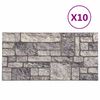 vidaXL N&aacute;stenn&eacute; panely 10 pcs &Scaron;ed&yacute; a biely 100 x 50 cm EPS pena