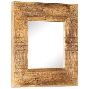 vidaXL Ručne vyrez&aacute;van&eacute; zrkadlo 50x50x2,5cm mas&iacute;vne mangovn&iacute;kov&eacute; drevo