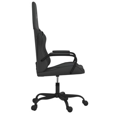 vidaXL Masážna herná stolička čierna umelá koža