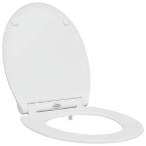 vidaXL WC sedadlo Biela 45,5 x 37,5 x 3,8 cm Duroplast