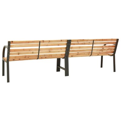 vidaXL Dvojité záhradná lavice 225 cm masívne jedľové drevo