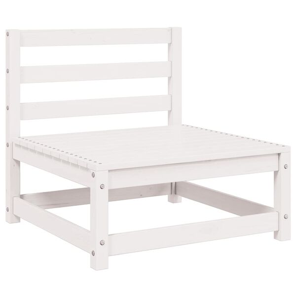 vidaXL 3-dielna záhradná sedacia súprava biela masívna borovica