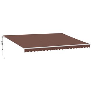 vidaXL Automaticky zaťahovacia mark&iacute;za hned&aacute; 500x350 cm