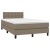 vidaXL Boxspring posteľ s matracom sivohned&aacute; 120x190 cm l&aacute;tka