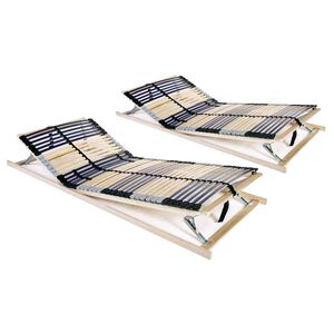 vidaXL Lamelov&eacute; posteľn&eacute; ro&scaron;ty 2 ks so 42 lamelami a 7 z&oacute;nami 70x200cm