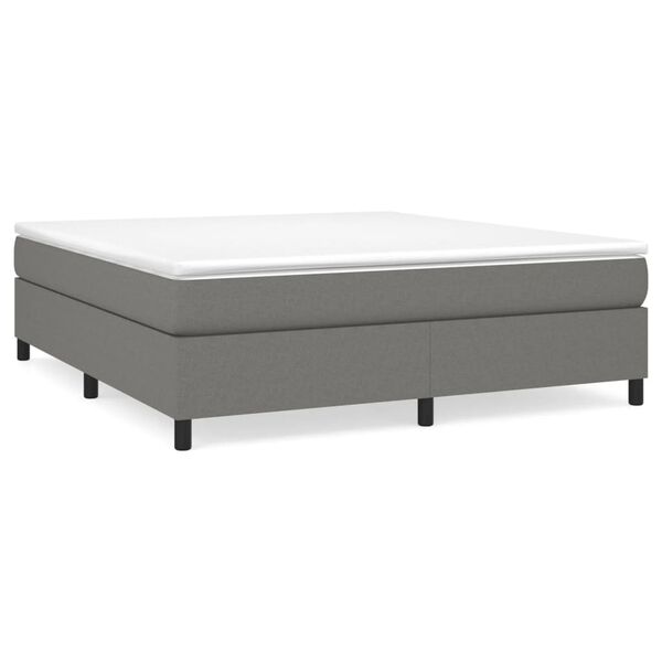 vidaXL Boxspring posteľ s matracom tmavosivá 180x200 cm látka