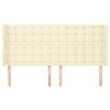 vidaXL Čelo postele so z&aacute;hybmi kr&eacute;mov&eacute; 183x16x118/128 cm umel&aacute; koža