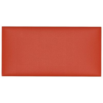 vidaXL Nástenné panely 12 ks červené 30x15 cm umelá koža 0,54 m²