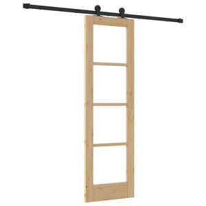 vidaXL Posuvn&eacute; dvere ORKDAL 61 x 198,5 cm Pr&iacute;rodn&aacute; a čierna