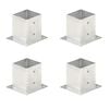 vidaXL Kotvy na stĺpiky 4 ks 121 mm galvanizovan&yacute; kov