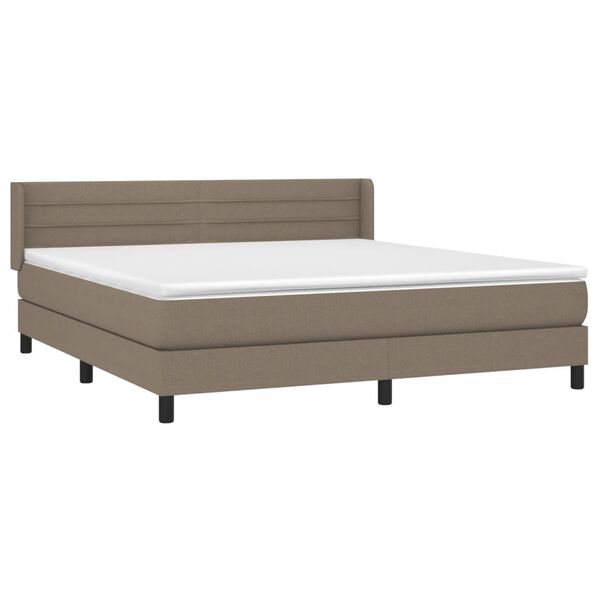 vidaXL Posteľn&yacute; r&aacute;m boxspring s matracom sivohned 180x200 cm l&aacute;tka