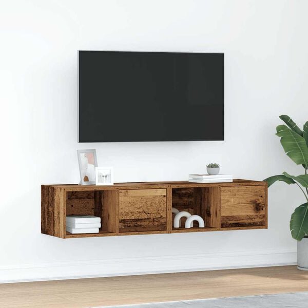 vidaXL TV stolíky 2 ks staré drevo 60x31x25,5 cm spracované drevo