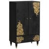 vidaXL Highboard Čierna 60 x 33 x 100 cm Mas&iacute;vne mango drevo