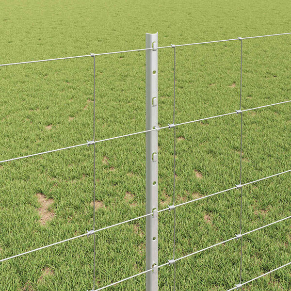 vidaXL Plot s podperou Strieborn&aacute; 1 x 50 m Oceľ