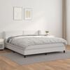 vidaXL Boxspring posteľ s matracom biela 160x200 cm umel&aacute; koža