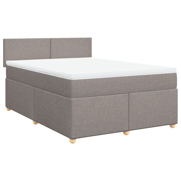 vidaXL Posteľn&yacute; r&aacute;m boxspring s matracom sivohned 160x200 cm l&aacute;tka
