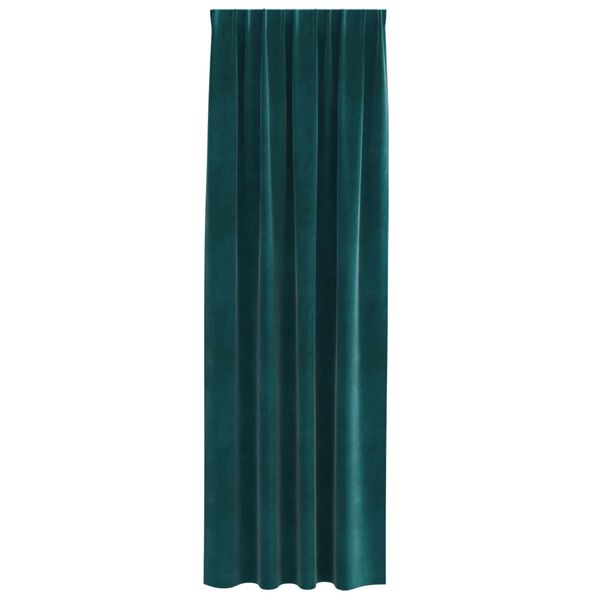 vidaXL Zatemňovacie z&aacute;vesy 2 pcs Tmavozelen&aacute; 140 x 260 cm Zamat