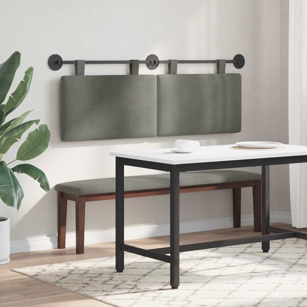 vidaXL Z&aacute;vesn&aacute; Čel&aacute; Svetlosiv&aacute; 150 x 55 x 5 cm Kord&uacute;rov&aacute; tkanina