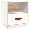 vidaXL Nočn&yacute; stol&iacute;k biely 40x34x45 cm mas&iacute;vne borovicov&eacute; drevo