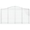 vidaXL Oblúkové gabiónové koše 3ks 200x30x100/120cm pozinkované železo