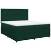 vidaXL Posteľn&yacute; r&aacute;m boxsping s matracom tmavozelen&yacute; 200x200 cm zamat