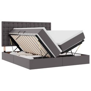 vidaXL Postel s &uacute;ložn&yacute;m prostorem a matrac&iacute; Siv&aacute; 180 x 200 cm