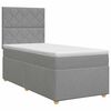 vidaXL Posteľ boxspring s matracom Svetlosiv&aacute; 100 x 200 cm L&aacute;tka