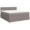 vidaXL Posteľn&yacute; r&aacute;m boxspring s matracom sivohned 180x200 cm l&aacute;tka