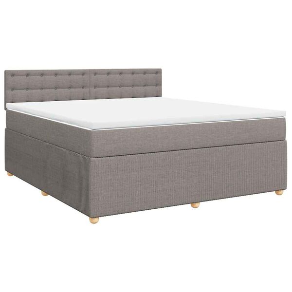 vidaXL Posteľn&yacute; r&aacute;m boxspring s matracom sivohned 180x200 cm l&aacute;tka