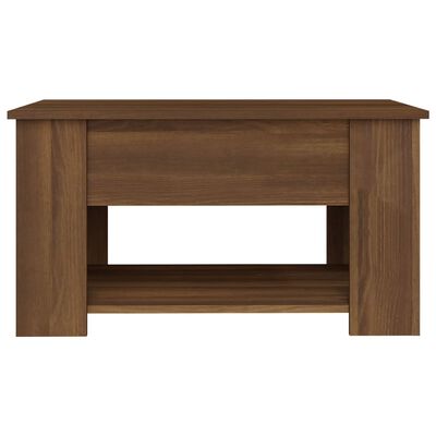 vidaXL Konferenčný stolík hnedý dub 79x49x41 cm spracované drevo