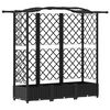 vidaXL Vyv&yacute;&scaron;en&yacute; z&aacute;hon s mriežkou a strechou Čierna 163 x 40 x 123 cm