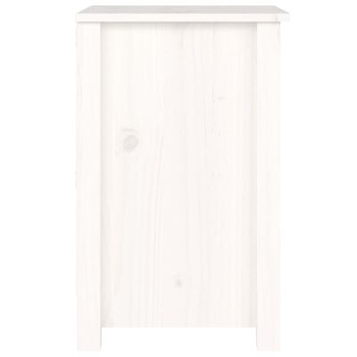 vidaXL Nočný stolík biely 40x35x55 cm borovicový masív