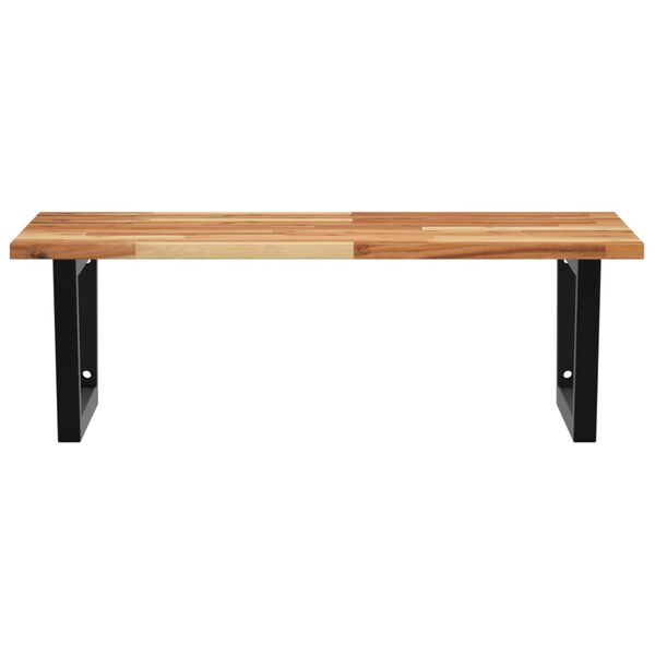 vidaXL Polica pod um&yacute;vadlo n&aacute;stenn&aacute; oceľ a ak&aacute;ciov&yacute; mas&iacute;v