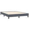 vidaXL Posteľný rám boxspring s matracom tmavosivý 140x210 cm zamat