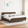 vidaXL Boxspring posteľ s matracom tmavohned&aacute; 180x200 cm l&aacute;tka