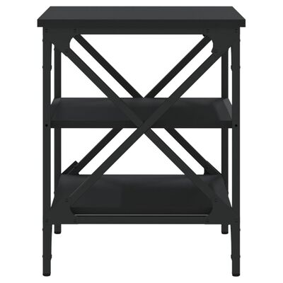 vidaXL Bočný stolík čierny 40x42x50 cm spracované drevo